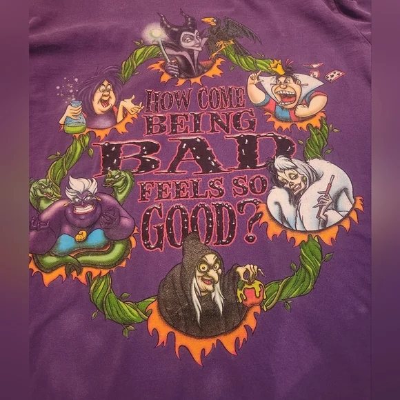 Vintage Disney Villains Long Tee One Size - Picture 5 of 16